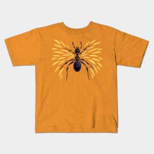 Abstract Winged Ant Insect Kids T-Shirt